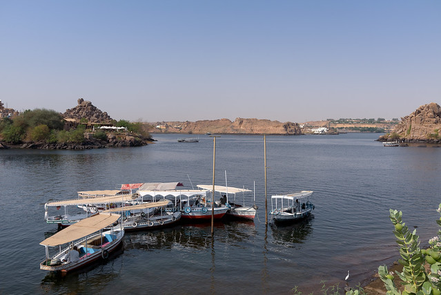 Boats to the Philae Temple, Egypt