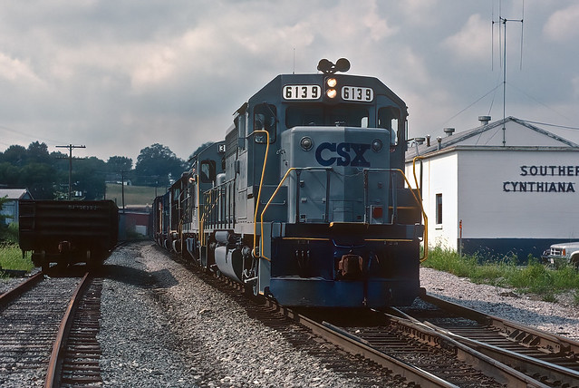 CSX R544 northbound at Cynthiana, Kentucky on July 22, 1989