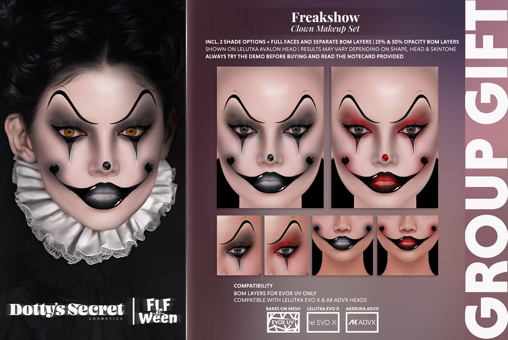 Dotty's Secret x FLF'o'Ween || Freakshow – Makeup Set – GIFT