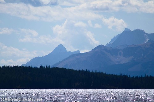 Zoomed in views of the Teton Range to the south of the Lewis River Channel Trail, Yellowstone National Park, Wyoming
