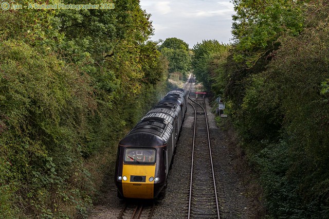 0Z60 Exeter New Yard to RIDC Melton seen Approaching Asfordby Tunnel 43301 43303 43357 43321 for a new career with Colas Rail