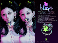 BLUSH - Pacifier BBG Kawaii - Spooky Ghost Animesh