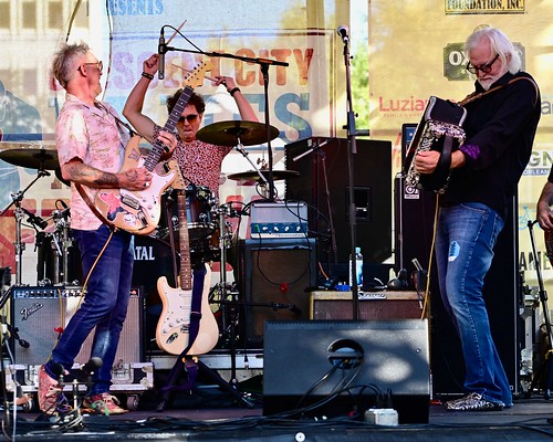 Anders Osborne and Johnny Sansone at Crescent City Blues & BBQ Fest 2023. Photo by Michael White.