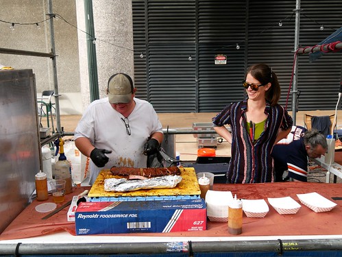 Food demo at Crescent City Blues & BBQ Fest 2023. Photo by Louis Crispino.