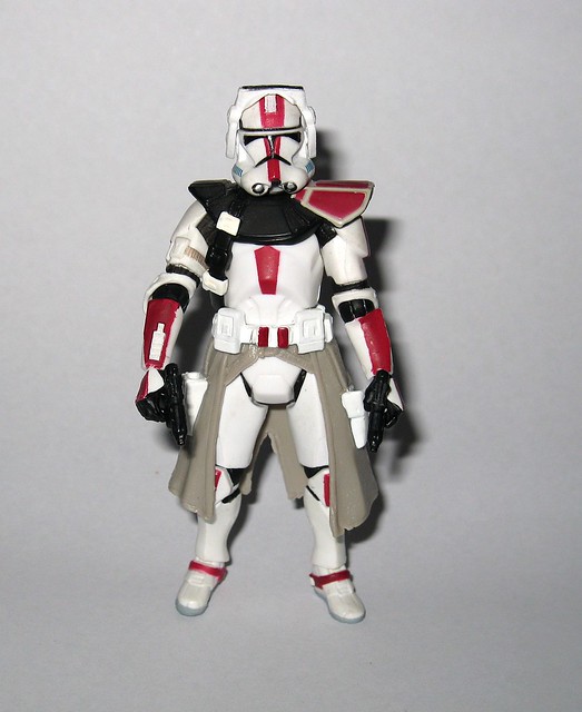 clone commander battle gear version 1 red iii-33 star wars revenge of the sith basic action figures 2005 hasbro 1b