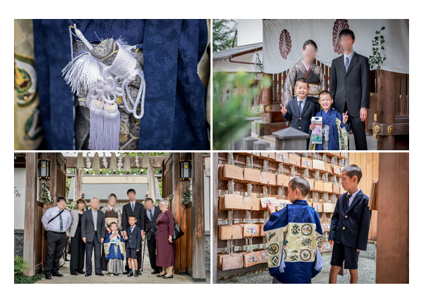 5歳の男の子が塩竈神社で七五三（名古屋市）