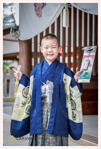 5歳の男の子の七五三　名古屋の塩竈神社