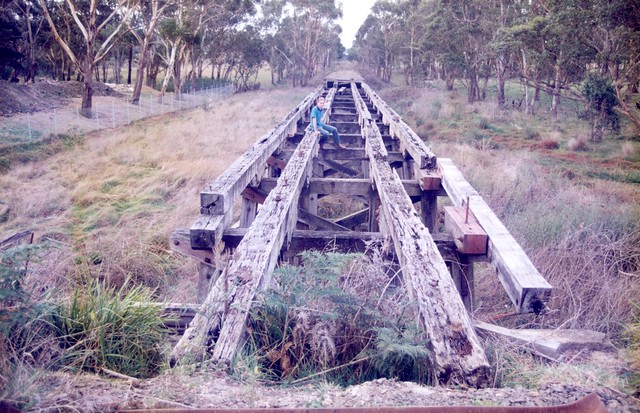 braemar2 - Rotten bridge at Braemar on the Picton to Mittagong 'loop line' circa 1992
