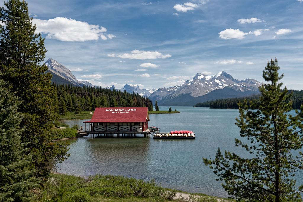 An Amazing Setting for the Maligne Lake Boat House (Jasper National Park)