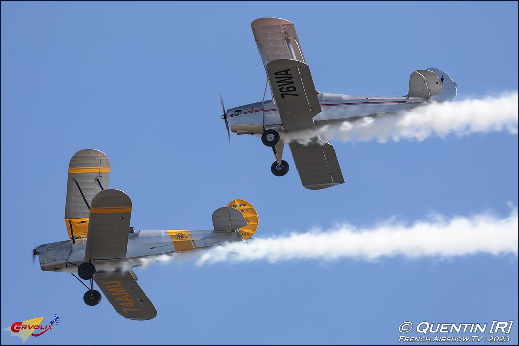 Patrouille Stampe & Kiebitz cervolix issoire auvergne airshow photography Meeting Aerien 2023