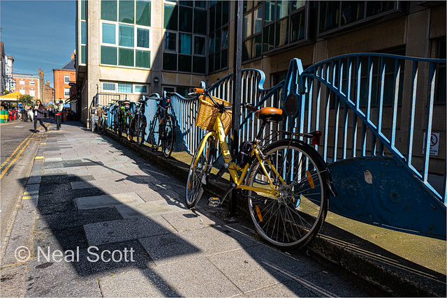 Yellow bike in  Brighton