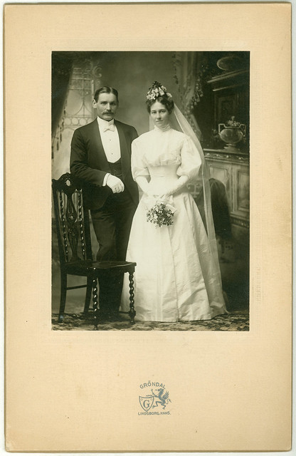 Wedding Portrait of Aurora Ericson and August Frederick Pahlke