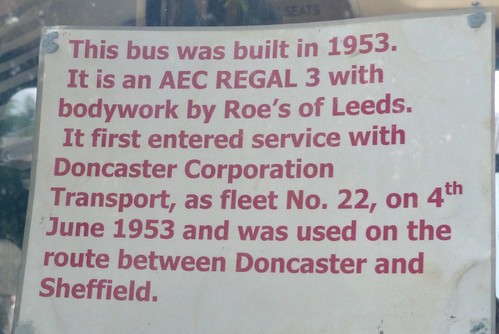 MDT 222 ‘Doncaster Corporation Transport’. No. 22. AEC Regal 3 / Roe /2 on Dennis Basford’s railsroadsrunways.blogspot.co.uk’