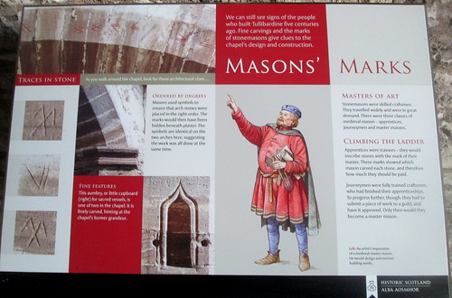 Tullibardine Chapel, Masons' Marks Information Board