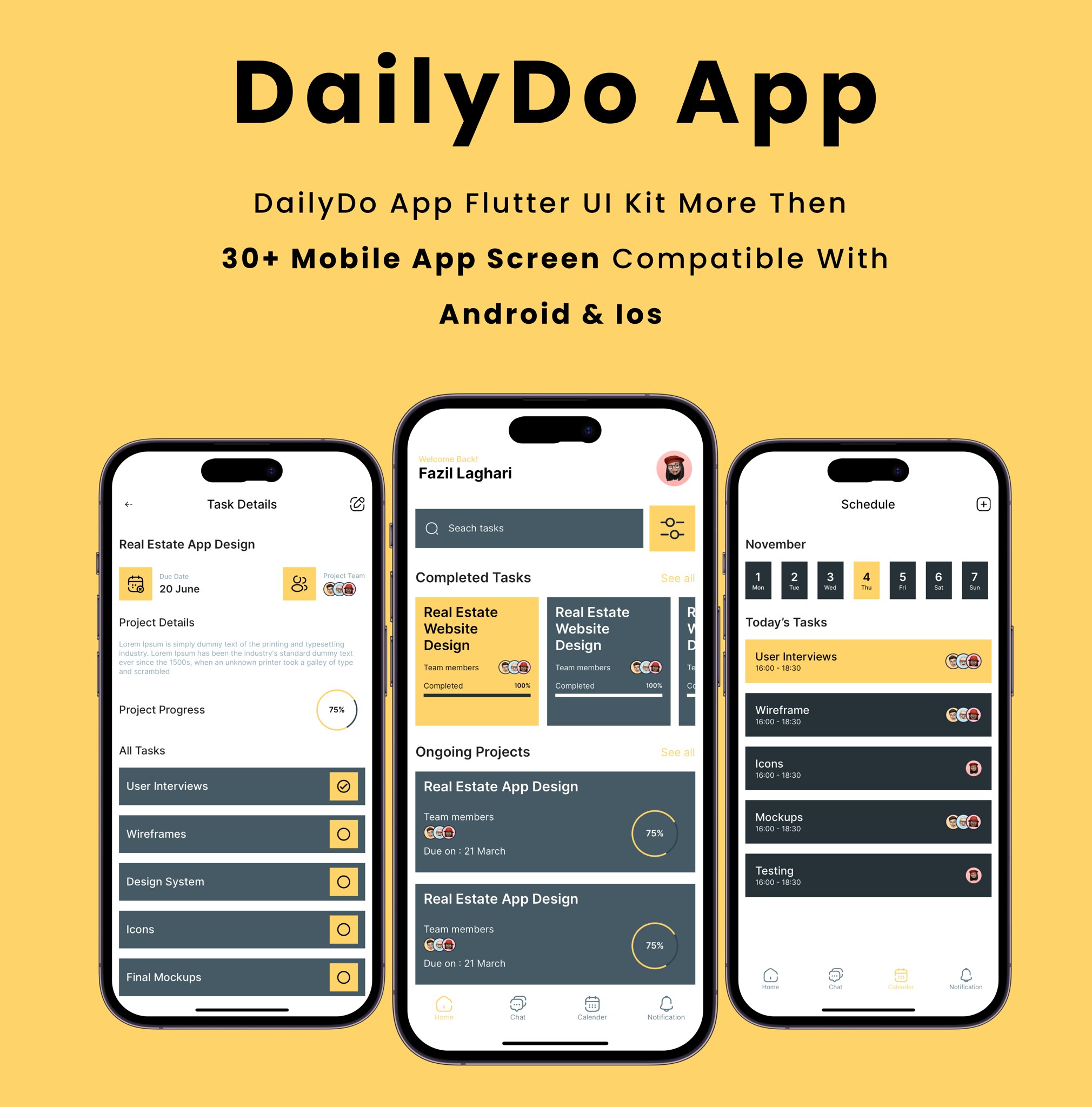 DailyDo App - Online Daily Task Manager App Flutter | Android | iOS Mobile App Template