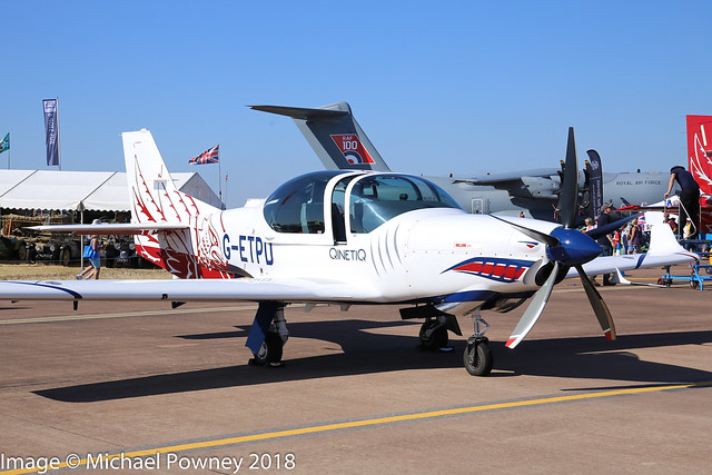 G-ETPD - 2017 build Grob G-120TP-A, on static display at Fairford during RIAT 2018