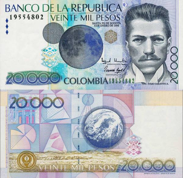 Colombia p448 20000 Pesos 1998