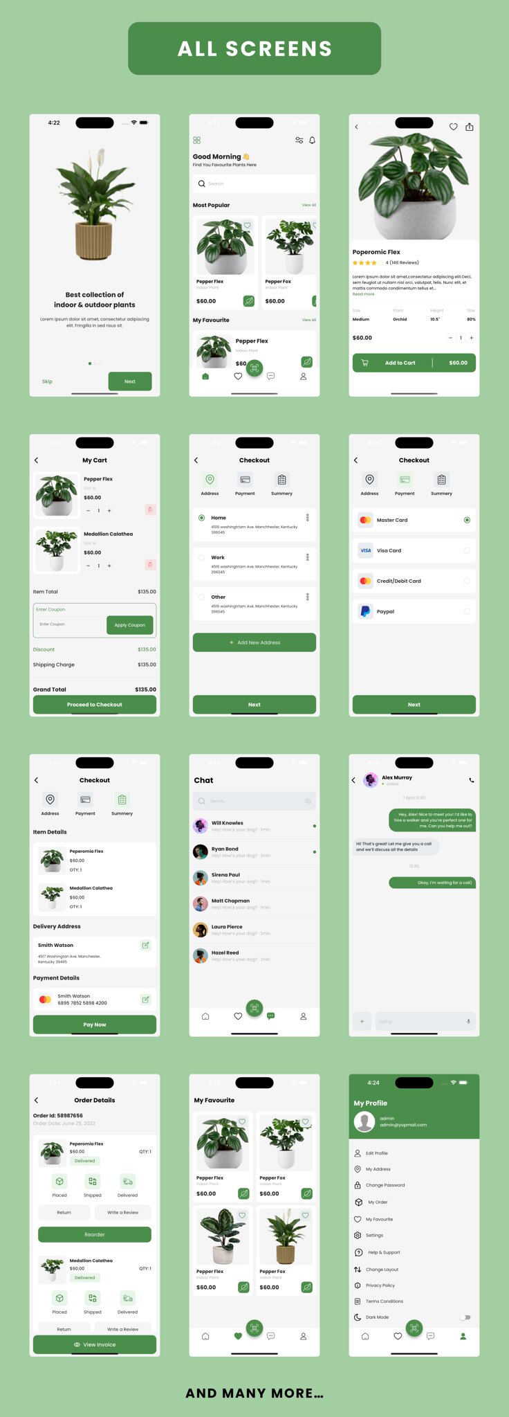 PlantShop App - Online Nurseries Plant Store Flutter | Android | iOS Mobile App Template 