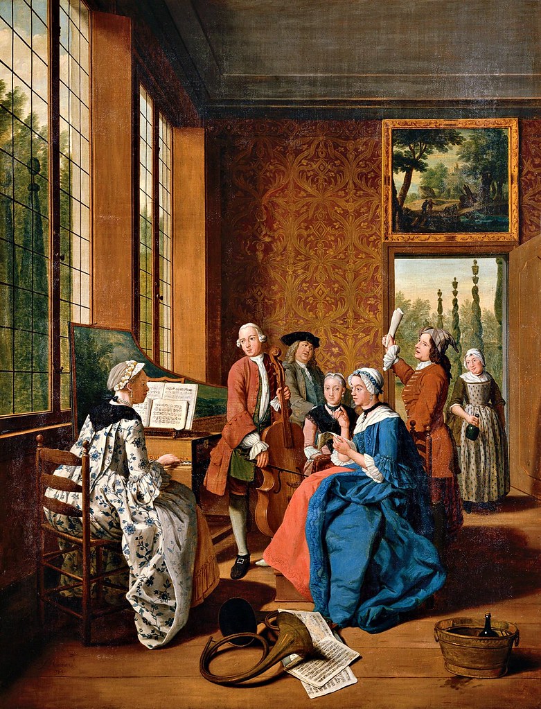 Jan Jozef Horemans II (1714-1790) - Concert in een interieur (1764)