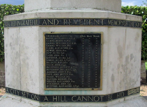 Names, War Memorial, Auchterarder