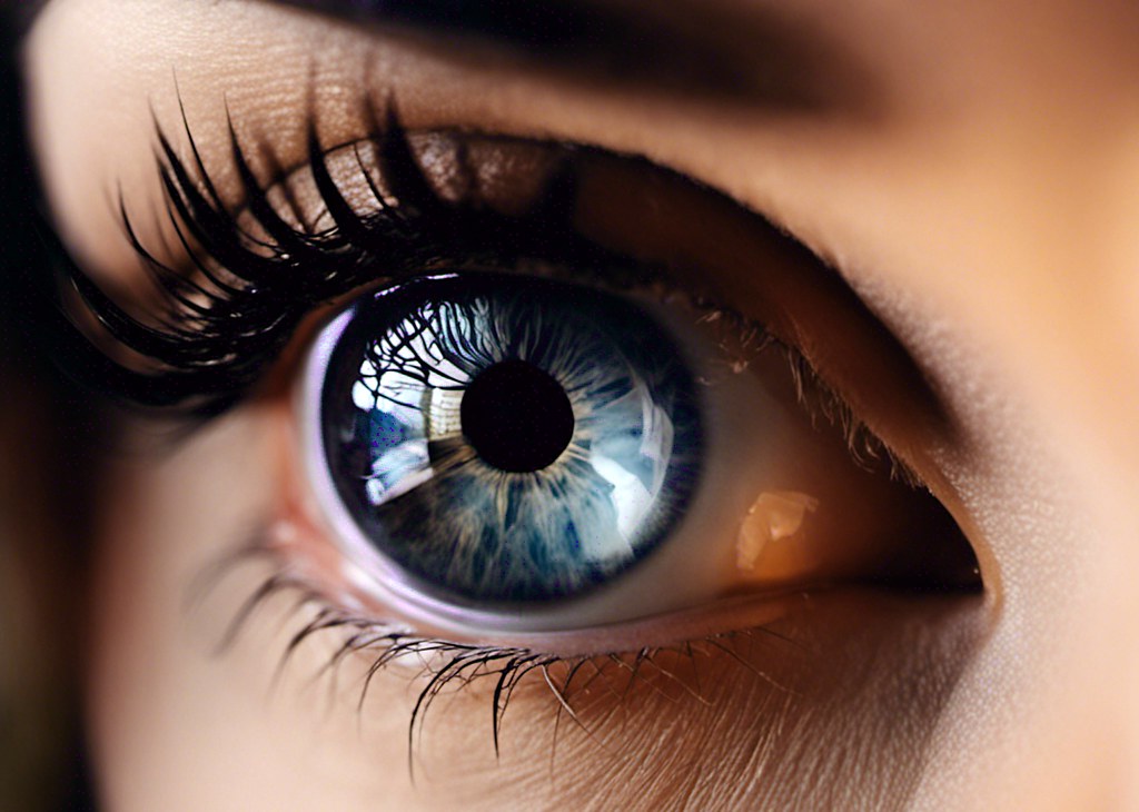 Closeup of Blue and Green Female Eye