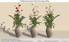 .:Tm:.Creation "Dahlia Zamioculcas" Plant Pot 3 Types GP65