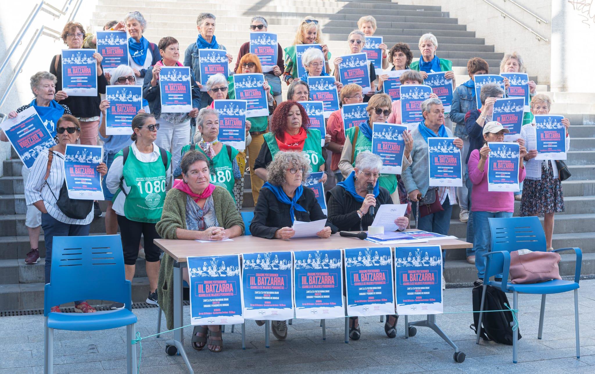 Rueda prensa Asamblea de Mujeres del Movimiento de Pensionistas de Euskal Herria