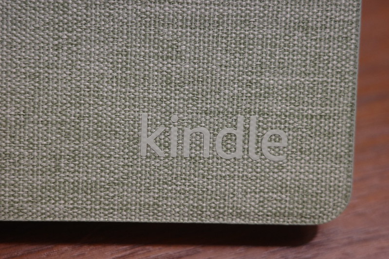 009Ricoh GRⅢx Kindle Paperwhite第11世代用Amazon純正ファブリックカバー  ライトグリーン 本体ロゴ
