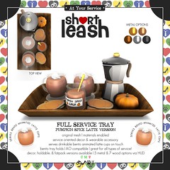 .: Short Leash :. Full Service Tray - Pumpkin Spice Latte Version