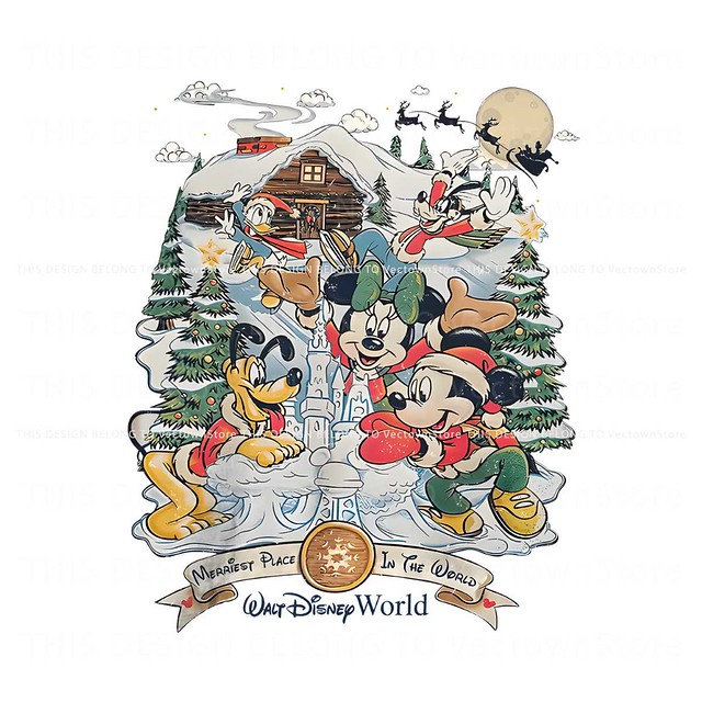 Vintage Walt Disney World Christmas Vacation PNG File