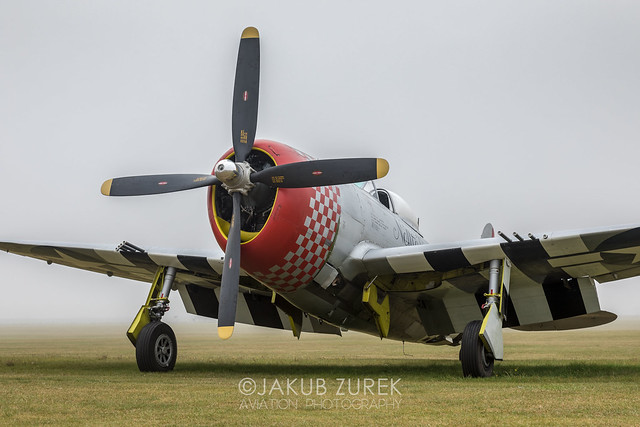Republic P-47D Thunderbolt 'Nellie B' in the Morning Fog | IWM Duxford 2023