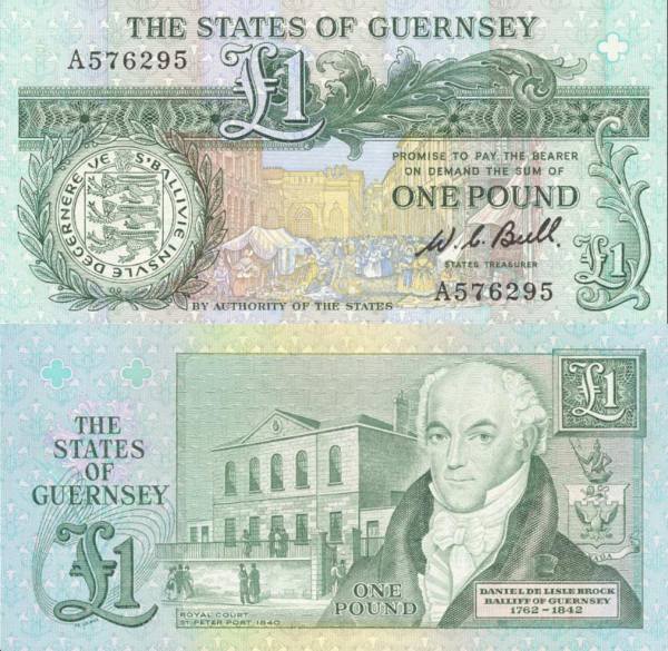 Guernsey p48a 1 Pound 1980