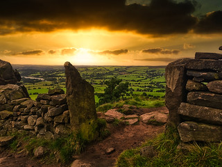 Sunset over the Roaches
