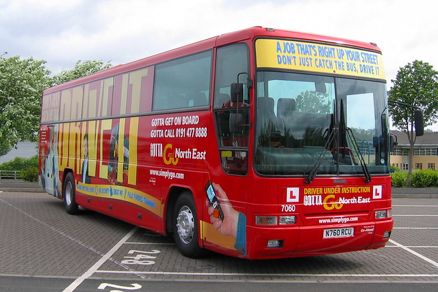 Go North East 7060 N760RCU is seen at Gateshead Metrocentre on 6 May 2007.