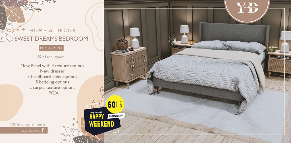 {YD} Sweet Dreams Bedroom – New Collection