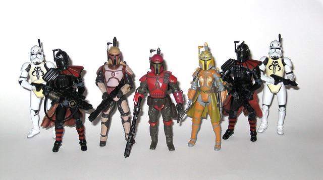 mandalorians and clone troopers star wars 30th anniversary collection ee excl basic action figures multipack 2007 hasbro c