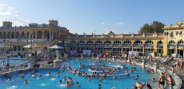 Swimming pool /thermal bath  in park Budapest