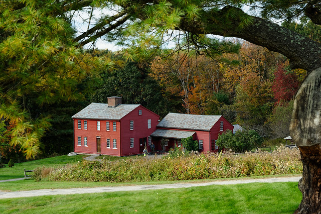 The historic Fruitlands Farmhouse on a beautiful fall day 2