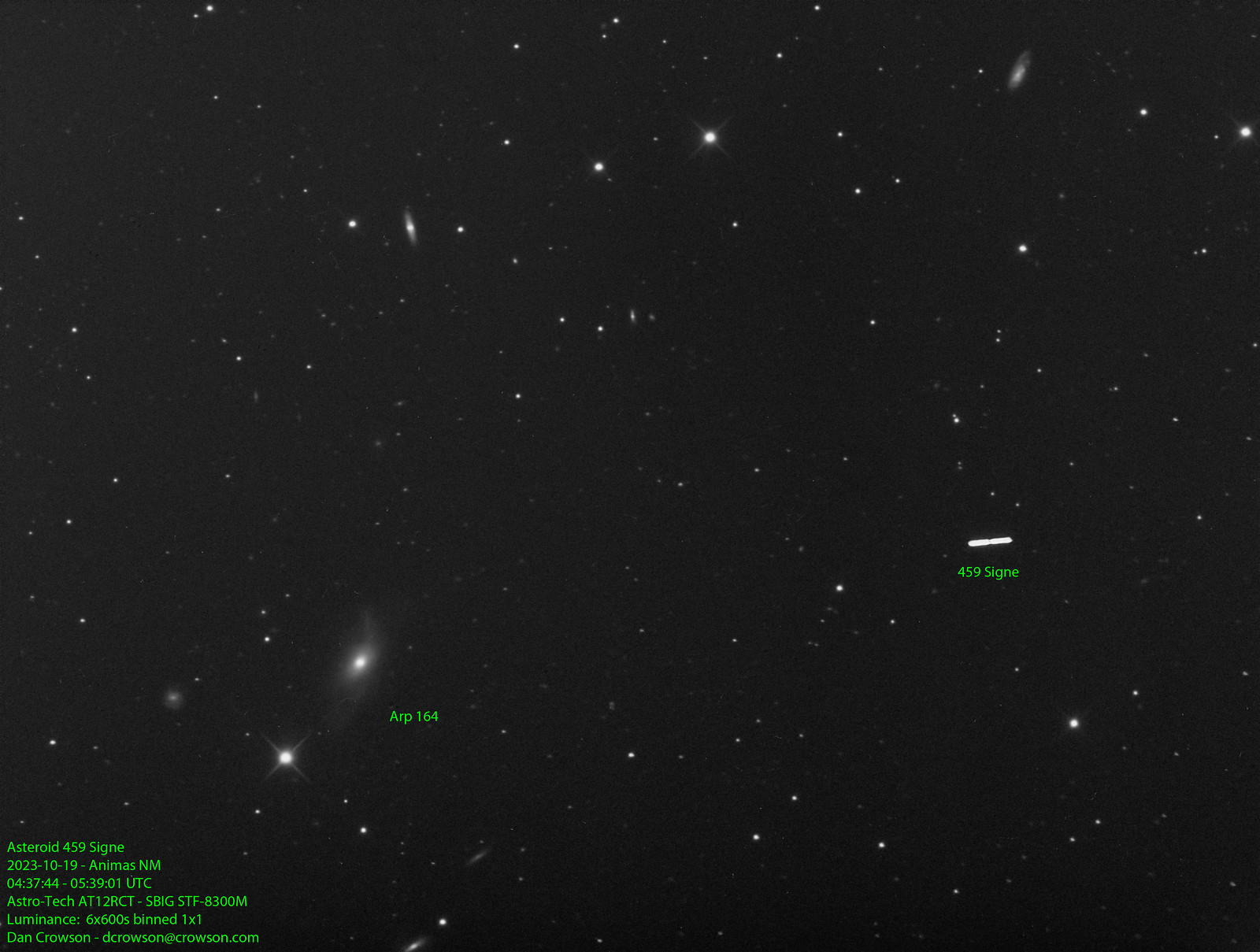 Asteroid 459 Signe - 6x600s - 2023-10-19