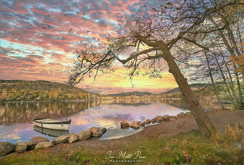 La vie en rose by Jean-Michel Priaux, Gérardmer - Vosges - Francepaysage nature landscape tree lake sunset sky pink river reflect water sh