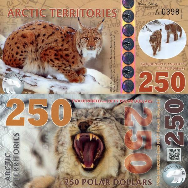 250 Polar Dollars Eurasian lynx