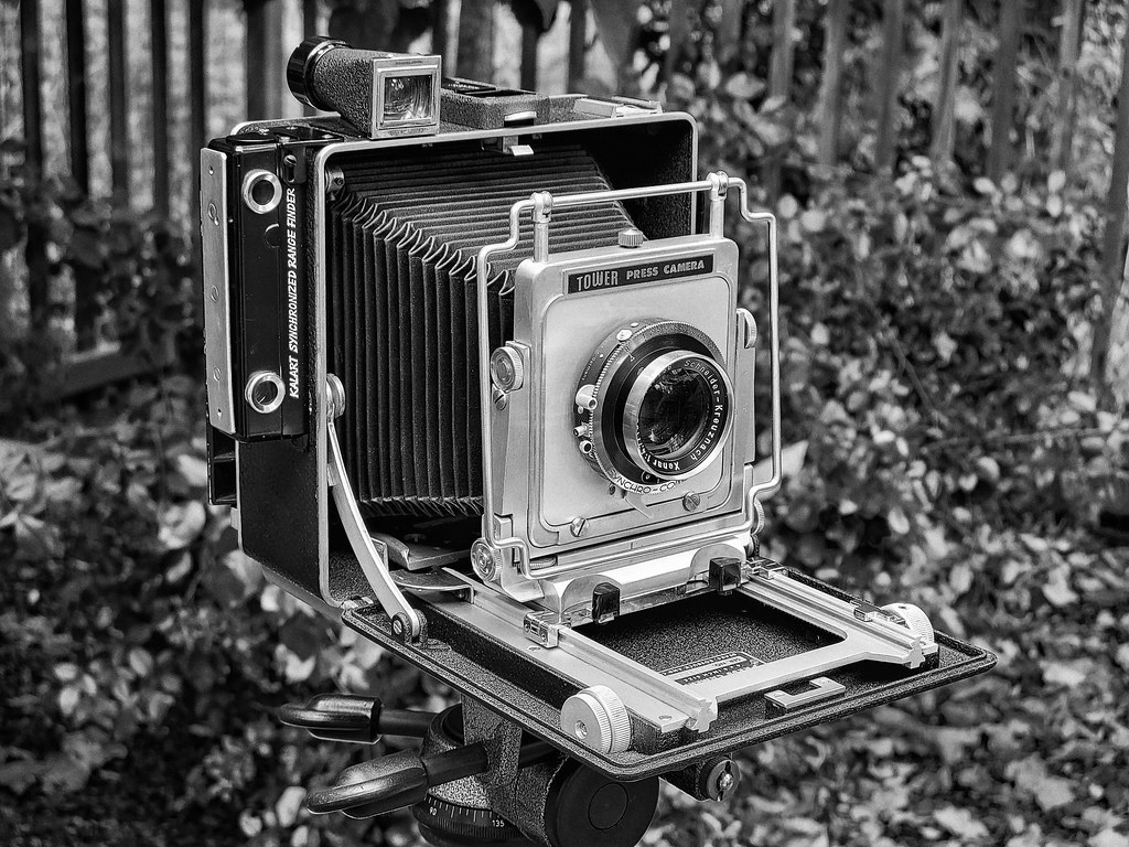 View Press Camera Tower Press Camera, BW | This was my very first 4x5 back in … | Flickr
