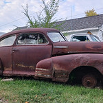Chevrolet Fleetline A Chevrolet Fleetline sits forgotten in an alley in Quincy, Illinois in Adams County. 