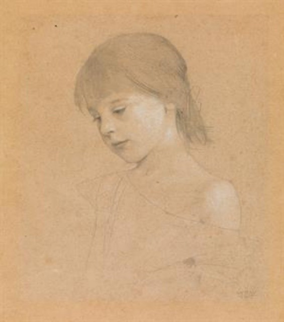 Portrait de petite fille aux épaules nues (Klimt)