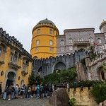 Pena Palace is always busy in Lisbon, Portugal 
