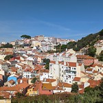Gorgeous views of Graça viewpoint in Lisbon, Portugal 
