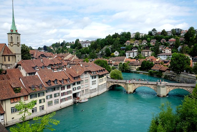 BERN - RIVER AARE EMBRACING THE OLD CITY