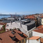 Views from the Monte Belvedere rooftop in Lisbon, Portugal 