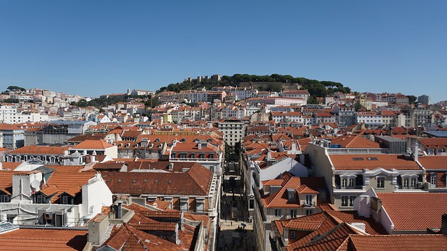 Views from the Santa Justa Lift, Lisbon in Lisbon, Portugal 