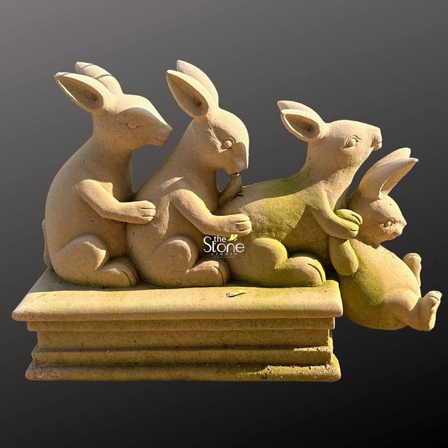 garden rabbit statues